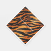 オレンジブラックタイガーストライプズ スタンダードランチョンナプキン (角)