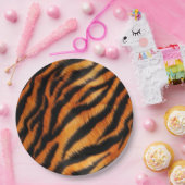 オレンジブラックタイガーストライプズ ペーパープレート (パーティー)