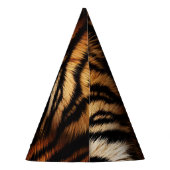 オレンジブラックタイガーファー パーティーハット (裏面)