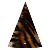 オレンジブラックタイガーファー パーティーハット (左)