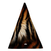 オレンジブラックタイガーファー パーティーハット (右)