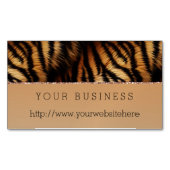 オレンジブラックタイガープリント マグネット名刺 (正面)