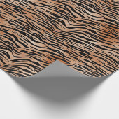 オレンジブラックタイガープリント ラッピングペーパー (角)