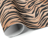 オレンジブラックタイガープリント ラッピングペーパー (ロールコーナー)