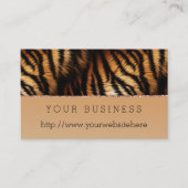 オレンジブラックタイガープリント 名刺 (正面)