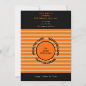 オレンジブラックタイポグラフィハッピーハローウィンパーティー 招待状 (正面)