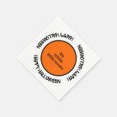 オレンジブラックタイポグラフィモダンハッピーハローウィン スタンダードカクテルナプキン (角)