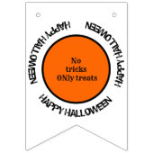 オレンジブラックタイポグラフィ怖いハッピーハローウィン バンティングフラッグ (第1の旗)