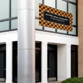 オレンジブラックチェック企業の-イベント/トレードショー 横断幕 (ビルの外側)