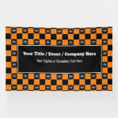 オレンジブラックチェック企業の-イベント/トレードショー 横断幕 (横)