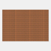 オレンジブラックドットスクウェアデザインパーフェクトハロウィン ラッピングペーパーシート (正面)