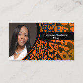 オレンジブラックナンバカスタムスプロフェッショナル写真 名刺 (正面)