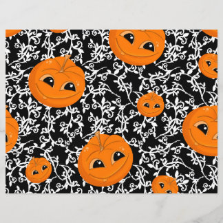 オレンジブラックハロウィーンパンプキンスクラップブック紙