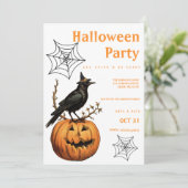 オレンジブラックバードジャックランタンハローウィンパーティ 招待状 (スタンド正面)