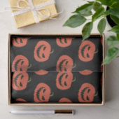 オレンジブラックパターンカボチャハローウィンパーティ 薄葉紙 (ギフト)