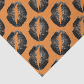 オレンジブラックパターンブラックリップハローウィンパーティ 薄葉紙 (詳細)