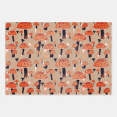 オレンジブラックフライアアハラタケ菌秋 ラッピングペーパーシート (正面3)