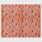 オレンジブラックフライアアハラタケ菌秋 ラッピングペーパー (フラット)