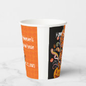 オレンジブラックホラーカボチャハローウィンパーティ紙C 紙コップ (右)