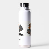 オレンジブラックボーイズのモンスタートラック名パーソナライズされた ウォーターボトル (左面)