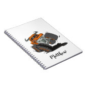 オレンジブラックボーイズのモンスタートラック名パーソナライズされた ノートブック (右側)