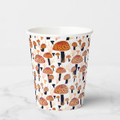 オレンジブラックマッシュルームフライアガリン秋秋 紙コップ (左)