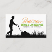 オレンジブラックランドケア造園芝刈り 名刺 (正面)