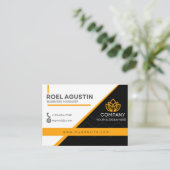 オレンジブラック名刺 名刺 (スタンド正面)