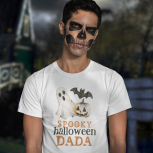 オレンジブラック幽霊不気味ハロウィンダダ Tシャツ