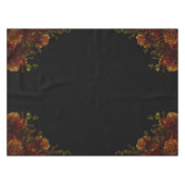 オレンジブラック素朴エレガントなウェディング招待状 テーブルクロス (正面(横))