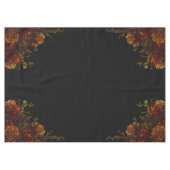 オレンジブラック素朴エレガントなウェディング招待状 テーブルクロス (正面(横))