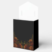 オレンジブラック素朴エレガントなウェディング招待状 フェイバーボックス (オープン)