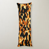 オレンジブラック迷彩柄抱き枕 ボディピロー (裏面 (縦))