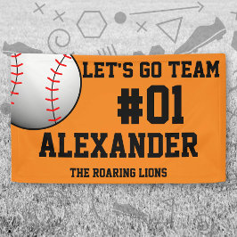 オレンジブラック野球チームスピリット 横断幕