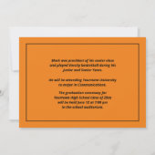 オレンジブラック高校2025年卒業 招待状 (裏面)