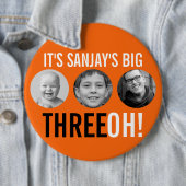 オレンジブラック30thスリーオー!3枚の誕生日 缶バッジ (インサイチュ)