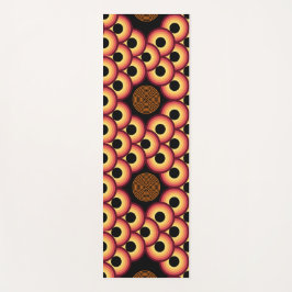 オレンジブラック&イエロー抽象芸術エクササイズ ヨガマット