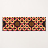 オレンジブラック&イエロー抽象芸術エクササイズ ヨガマット (正面(横))