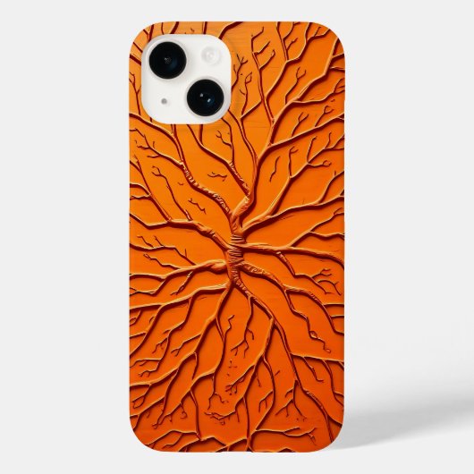 オレンジブランチテクスチャーiPhoneケース モダンアート Case-Mate iPhoneケース (裏面)