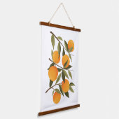 オレンジブランチボタニカルシトラスホームデコール 吊り下げ型タペストリー (傾斜あり)
