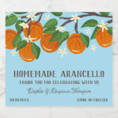 オレンジブランチ魅力的アランチェロありがとう リキュールボトルラベル (シングルラベル)