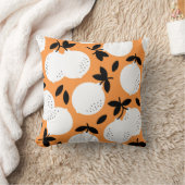 オレンジブリス:絶妙なフルーツパターン クッション (ブランケット)