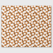 オレンジブリス:絶妙なフルーツパターン ラッピングペーパー (フラット)