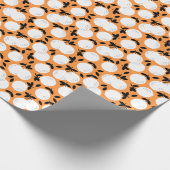 オレンジブリス:絶妙なフルーツパターン ラッピングペーパー (角)