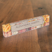 オレンジブルゴーニュクリームウォーターフローラ事業 デスクネームプレート (側面)