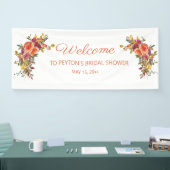 オレンジブルゴーニュフローラブライダルシャワー歓迎 横断幕 (トレードショー)