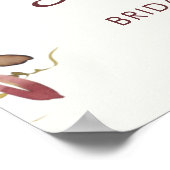 オレンジブルゴーニュフローラ秋冬ブライダルシャワー ポスター (角)