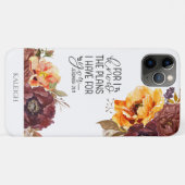 オレンジブルゴーニュフローラ聖書聖句 Case-Mate iPhoneケース (裏面(横))