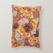 オレンジブルゴーニュ秋秋ウォーターカラーフローラ アクセントクッション (裏面(縦))
