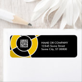 オレンジブルズアイQRコード ラベル (インサイチュ)